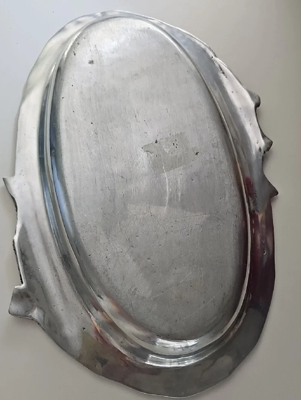 PEWTER*  Beautiful Silver Fish-Accent Oval Serving Platter - Silver**Like NEW!!!